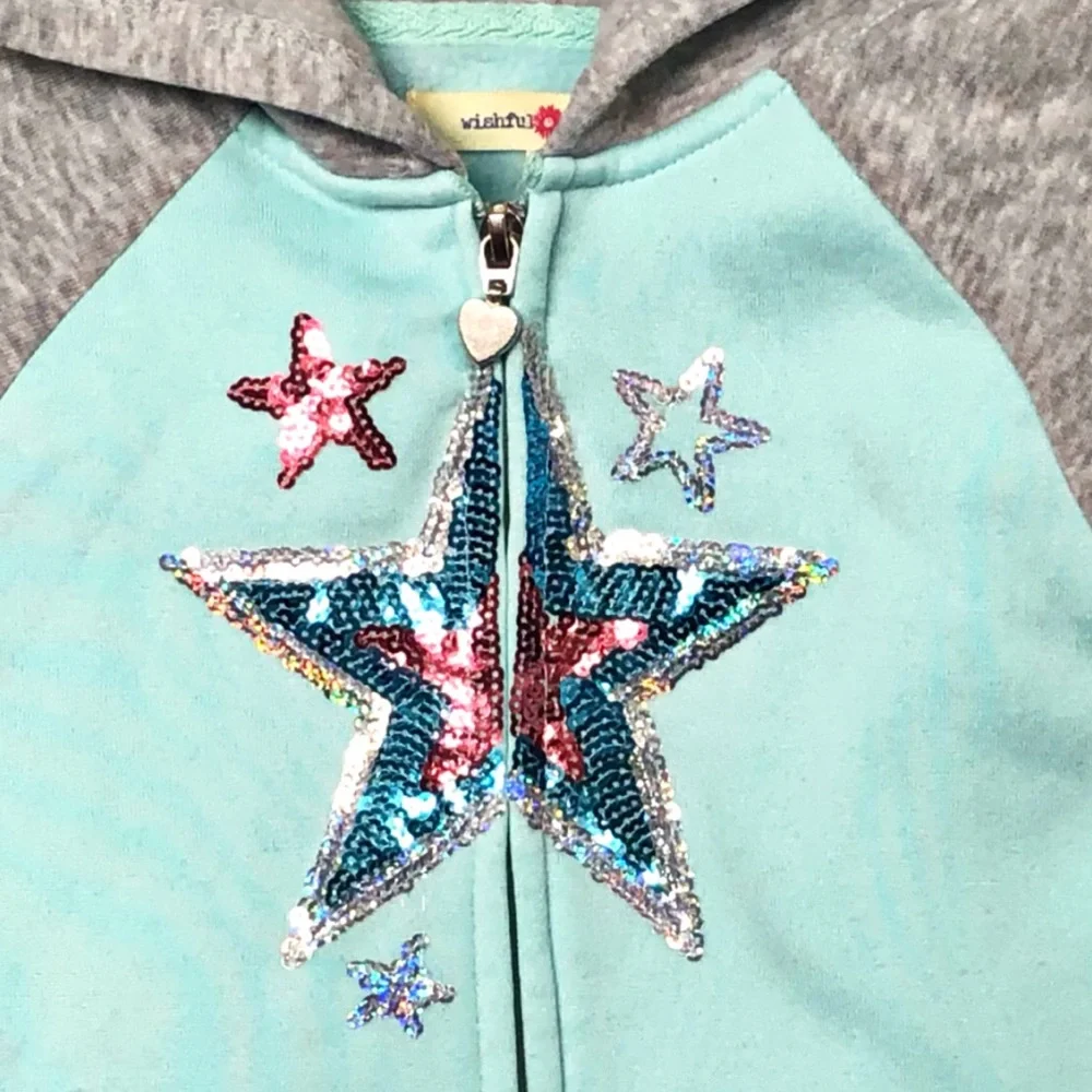 Wishful Park Girls Zippered Hoodie and Leggings Size 5-6